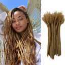 0.6cm #27 12inch 30 Stands Loc Extensions Human Hair 100% Handmade Permanent Dreadlock Extensions for Man/Women Can Be Dyed and Curled(0.6cm 8inch-30 stands color #27)