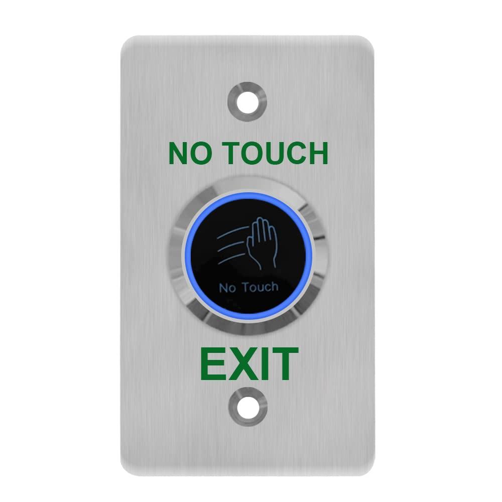 IR Infrared No Touch Exit Button Door Switch NO&NC Stainless Steel 12CM Operating Distance