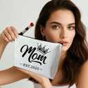 Mom Makeup Bag,New Mom Gifts for Travel Makeup Bag, Shopping, Beach, Travel (One Size)
