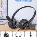 USB Headset with Microphone for PC, Computer Headset with Mic, Wired Headset with USB-A & Type-C, Mute, In-Line Controls Call Center Headphone for Work PC Laptop Office Phone Meeting Zoom Skype