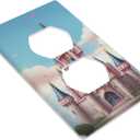 Decorative Art Light Switch Covers Pink Castle 1 Gang Single Duplex Outlet Wall Plate Switchplate Electrical Faceplate for Home Decor
