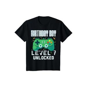 GILDAN Kids Birthday Boy Level 4 Unlocked Gamer Controller 4th Bday Boys T-Shirt (Level 4)