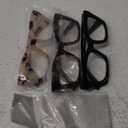 Hubeye Oprah Style Reading Glasses for Women Men Blue Light Blocking Computer Square Readers with Spring Hinge (Black+pink Tortoiseshell+tortoiseshell)