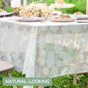 Jayla White Lace Tablecloth 54 X 54 Inches Square Camellia Flower Embroidered Wedding Table Cloths for Outdoor Party Reception, Dinner Party, Baby Shower, Tea Decorations, Home Decor