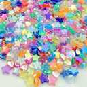450 Pcs Acrylic Beads - Mixed Colors AB Crystal Star Heart Beads for Jewelry Making DIY Bracelet Necklace Earrings