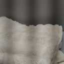 Everlasting Comfort Soft & Comfortable Ivory Faux Fur Throw Blanket for Couch - (50"x65") Minky & Fluffy Fall Blankets & Throws, Plush Fuzzy Cover for Bed, Sofa & Living Room - Cozy Home Decor