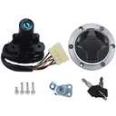 Ignition Switch Gas Cap seat Lock and Key fits for Kawasaki EX250 Ninja 250 2008-2014,EX300 Ninja 300 2013-2017,ER250 300 Z250 Z300 2013-2016,Z250SL