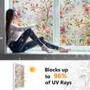 Ranzdn Window Privacy Film - Stained Glass Window Film Static Cling UV & Heat Blocking Rainbow Window Film for Glass Doors, Bedroom Windows - No Glue Premium Vinyl (Easy Install, 29.5"78.7"), 29.5x78.7 Inches
