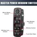 X AUTOHAUX Front Left Driver Side Master Control Electric Power Window Switch for Volkswagen Routan 2009-2014 Replace 7B0959857E/7B0959857A/7B0959857B
