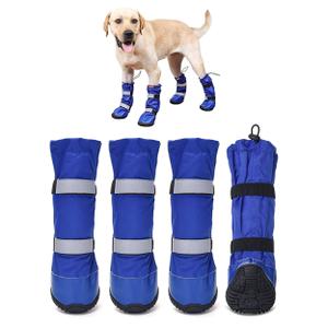 HiPaw Winter Water Resistant Dog Boots Nonslip Rubber Sole for Snow Rain Small