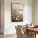 Framed Vintage Rustic Fall Wildflower Landscape Vertical Wall Art, 24x36 In