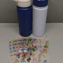 baab 18oz/500ml Kid Water Bottle, Insulated Water Bottle with Straw & Stickers, 18/8 Stainless Steel Vacuum Leakproof Kids Water Straw Cup for Sports Travel & School (Navy Blue+Light Blue, 2 Pack)