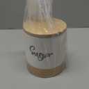 LEETOYI Ceramic Food Storage Containers with Lid, 31oz Farmhouse Kitchen Decor, Countertop Food Storage Caddy Organizer 4.5 Inch (Labeled Sugar)