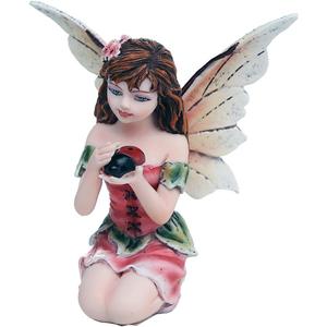 Pacific Giftware Fairy Garden Flower Fairy with Ladybug Decorative Mini Garden of Enchantment Figurine 3 Inch