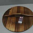 YOSUKATA Cast Iron Wok Cover - Premium Wok Cover 13.2" for Wok 13.5"- Wooden Pan Lid with Ergonomic Handle - Condensate-free - Durable Accessories for Genuine Asian Cooking