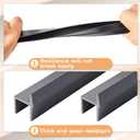 Tenare 4 Pieces Hanging File Rails PVC Black File Rails Hanging System Keeping Your Folders Neat and Organized(1/2 Inch Drawer Sides 24 Inch Long)