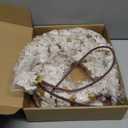 Sunm Boutique Silk Cherry Blossom Branches, Artificial Cherry Blossom Tree Stems Faux Cherry Flowers Vase Arrangements for Wedding Home Decor, Set of 5 (White)