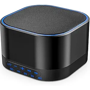 Magicteam Sound White Noise Machine with 20 Non Looping Natural Soothing Sounds and Memory Function 32 Levels of Volume Powered by AC or USB and Sleep Sound Timer Therapy for Baby Kids Adults