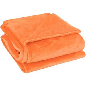 uxcell Flannel Fleece Blanket Queen Size - Soft Lightweight Plush Microfiber Bed Blanket for Sofa or Couch, Machine Washable Blankets Fleeces, Coral 78x90 Inch