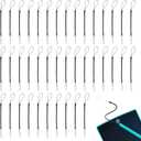 40PCS Pen Leash for Clipboard - Anti-Lose Elastic Tether, Plastic Retractable Coil Strap, Stylus Lanyard for Touchscreen, Clipboard Pen Leash & Coil Set