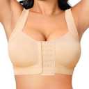BRABIC Front Closure Post Surgery Compression Bras for Women Mastectomy Bra with Adjustable Straps Wirefree 30