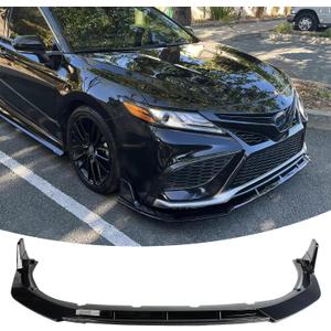 Front Bumper Lip Splitter Spoiler Fit for Toyota Camry SE XSE 2021 2022 2023 2024 Sedan,3pcs Kit Accessories Air Chin Body Protector (Glossy Black)