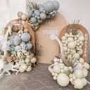 Double Stuffed White Sand Balloons Different Sizes 18In 12In 5In Light Grey Pastel Balloon Garland Kit Off White Balloon Arch For Birthday Baby Shower Bridal Wedding Neutral Boho Theme Party