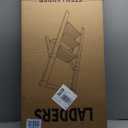 Taranta 3 Step Ladder, Lightweight Aluminum Step Stool with Convenient Handgrip, Folding Ladder with Anti-Slip Pedals, 330lbs Capacity Stepladder for Home, Office, Kitchen - White