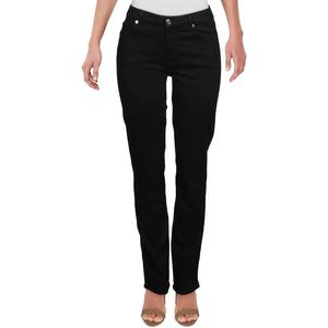 7 For All Mankind Womens Kimmie Straight Leg Jeans (29, Bairblack)