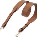 uxcell Leather Purse Strap, Adjustable Crossbody Replacement Straps for Handbags, Shoulder Bag (Light Brown, Gold Clasp)