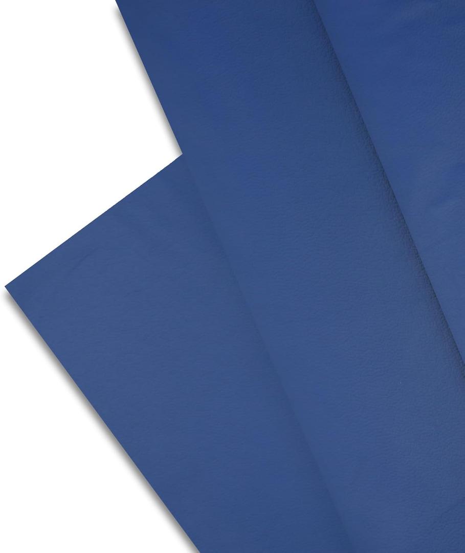 Majestic Giftware PVC Faux Leather Fabric 6 Yard (54X216) | Wasabi Color Synthetic Vinyl Faux Leather Sheets for DIY Crafts, Upholstery Waterproof & Easy to Clean (54X216) (Blue)