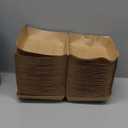 Gilprop 100 Pcs 6 x 6'' Clamshell Take out Food Storage Container Burger Box Kraft Paper Carryout Boxes Grease Proof Disposable Microwavable Bento Box with Lid for Hamburger Sandwiches Chips Dessert