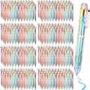 Handepo 150 Pcs 6 in 1 Multicolor Pen Bulk 0.5 mm 6 Colors Retractable Colorful Ink Rainbow Pen for Back to School Students Gifts Birthday Prizes Carnival Reward Party Favors Supplies Office