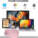 Wireless Mouse Pink Cute Pig Design Bluetooth Dual Mode Portable Compact Lightweight Silent Optical Kawaii Mice for PC Laptop Computer Tablet Macbook Pro/Air Kids Girls Student Home School Office Gift