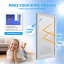 COUNTEWOL Window Privacy Film Frosted Glass Window Film Heat Blocking Window Tinting Film for Home Non Adhesive Static Cling Removable Frosting Bathroom Door (Pure, 17.5 x 157.4 Inch)