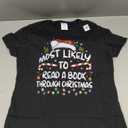 black Christmas shirt, Small Ladies