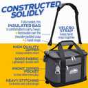 Collapsible Insulated Cooler Bag  6L Thermal Lunch Bag with Bottle Opener, 16 Can Capacity  Perfect For Camping, Picnics and Travel - Handles and Removable Shoulder Strap - By Outrav (Grey with Black Trim)