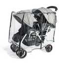 IvyWind Stroller Rain Cover for Double Tandem Stroller, Universal Size Weather Shield for Stroller, Breathable Double Stroller Cover for All-Weather Protection from Rain Snow Dust