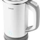 Sekaer Small Electric Tea Kettle Stainless Steel 0.8L Portable Travel Hot Water Boiler, Mini Electric Coffee Kettle with Auto Shut-Off & Boil Dry Protection, Cordless Base & White