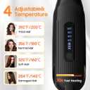 Cordless Hair Straightener, Portable Flat Iron for Travel, 2 in 1 Hair Styling Tools for straightening and Curling, Lightweight on-The-go, 4500 mAh Battery, Fast USB-C Charging (Black)