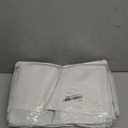 Guken White Linen Blackout Curtains 84 Inch Length 2 Panels Set for Living Room Bedroom Back Tab Thermal Insulated 100% Black Out Drapes Room Darkening 84 Inches Long