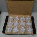 AVEKI 12 Pack Crystal Flameless Tea Lights Candles Battery Operated, Star-Shaped Flameless Tealight Candles for Halloween Christmas Wedding Party Home Decor (Star)