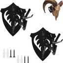 2 x 2 PCS Medium Hooker Trophy Mount | 5-Level Angle Adjustment | Concealed Screw Mounting | Screws Included