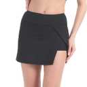 Baihetu Tennis Skirts for Women Mini Skirt with Shorts Golf Skorts Skirts with Pockets Black3 XL (Black, XL)