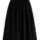 dowerme Women Summer Dresses 2026 Casual Sleeveless Crewneck A-Line Boho Lace Eyelet Cotton Tank Maxi Dress with Pockets, Large