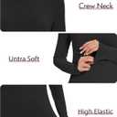 Kinglaman 4 Pack Womens Long Sleeve Shirts Tops Loose Fit Basic Crew Neck Tee T Shirts Ultra Soft Blouses Tops (L)