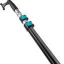 MAVRIZ 5-12 ft Telescoping Boat Hook Pole - 20ft Reach Heavy Duty Aluminum Boat Pole for Docking, Mooring & Retrieving - Floating Extendable Dock Pole with Non-Slip Grip & Universal Thread