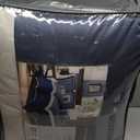 Madison Park Cozy Comforter Set-Deluxe Hotel Collection, All Season Down Alternative Luxury Bedding with Matching Shams, Decorative Pillows, Queen(90"x90"), Genevieve, Navy 7 Piece