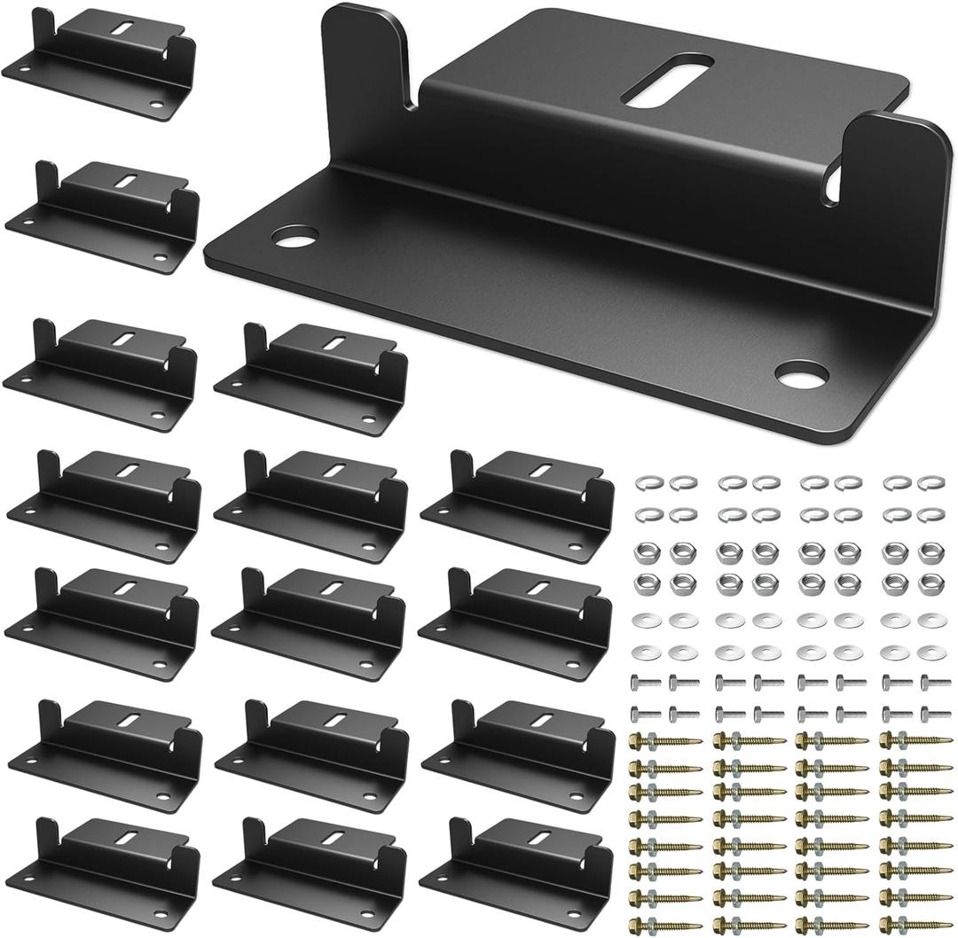 16 PCS Solar Panel Mounting Z Brackets,Lightweight Aluminum Solar Panel Mounting Brackets for RVs, Trailers, Boats, Vans, Campers