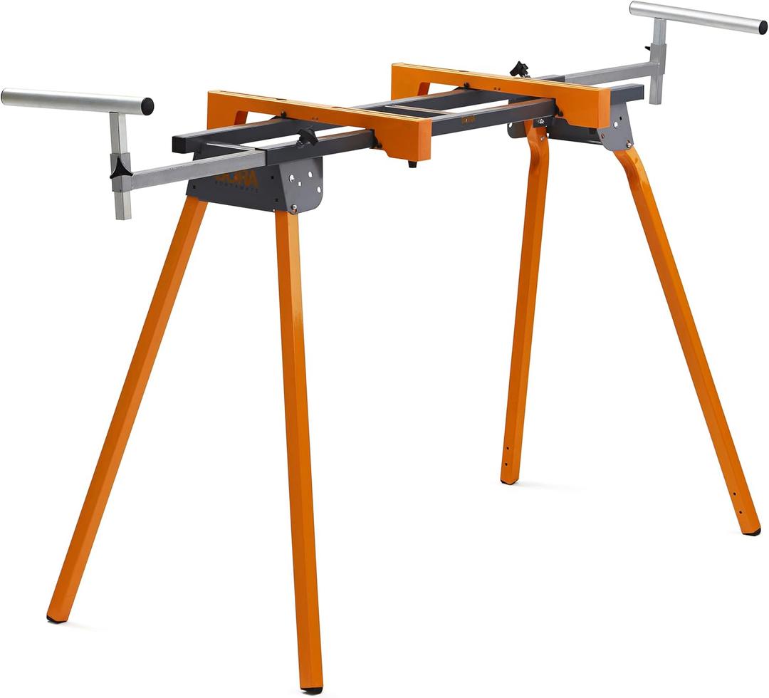 BORA Universal Miter Saw Stand with Quick Release Tool Mounting System- Portable Miter Saw Stand 500 Lbs Max Weight Load - 34-inch Height with Outrigger Arms Up to 114 Inches - PM-4000, Orange